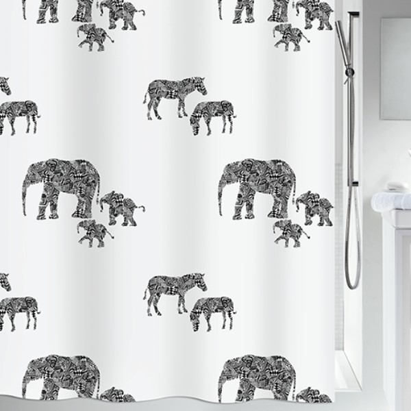 Фото - Шторка для ванной комнаты Spirella polyester SERENGETI Black (10.19148)