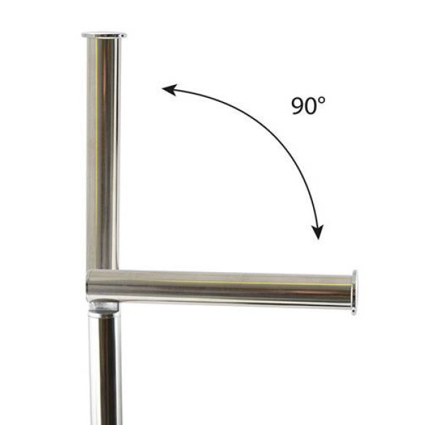 Фото - Тримач для туалетного паперу Spirella 141341 з щіткою BERGAMO скло/нерж. білий