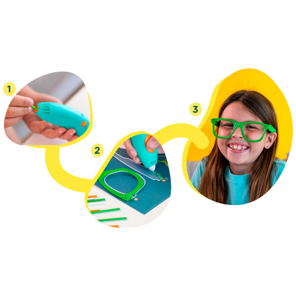 Фото - 3D-ручка 3Doodler Start Plus базовий набір Креатив 72 стрижня (SPLUS)