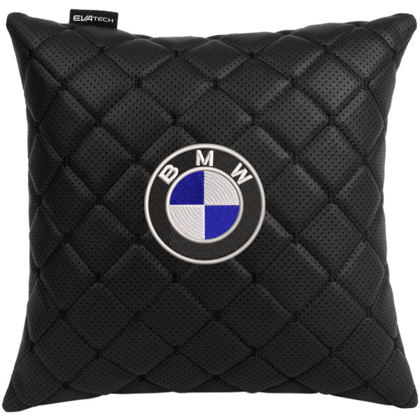 Фото - Автомобільна подушка EVAtech ECO BMW чорна з чорною ниткою (SPSCSBBV005)