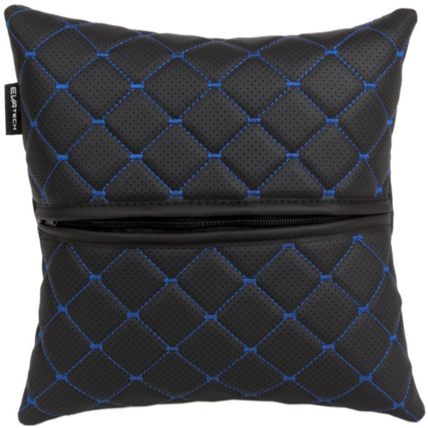 Фото - Автомобільна подушка EVAtech ECO Honda чорна з синьою ниткою (SPSCSBLV060)