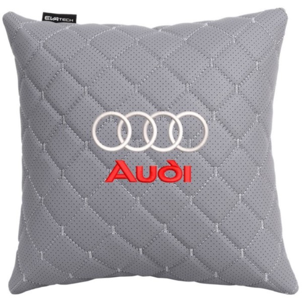 Фото - Автомобильная подушка EVAtech ECO Audi серая с серой нитью (SPSCSGGV003) Фото - Автомобильная подушка EVAtech ECO Audi серая с серой нитью (SPSCSGGV003)
