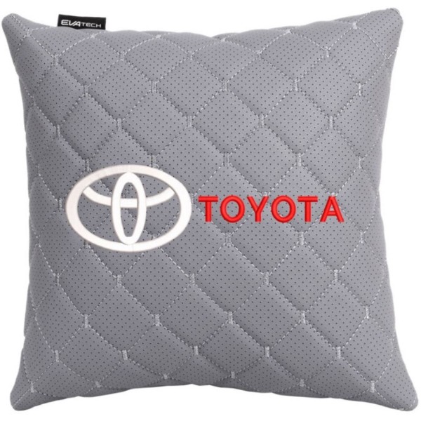 Фото - Автомобільна подушка EVAtech ECO Toyota сіра з сірою ниткою (SPSCSGGV031)