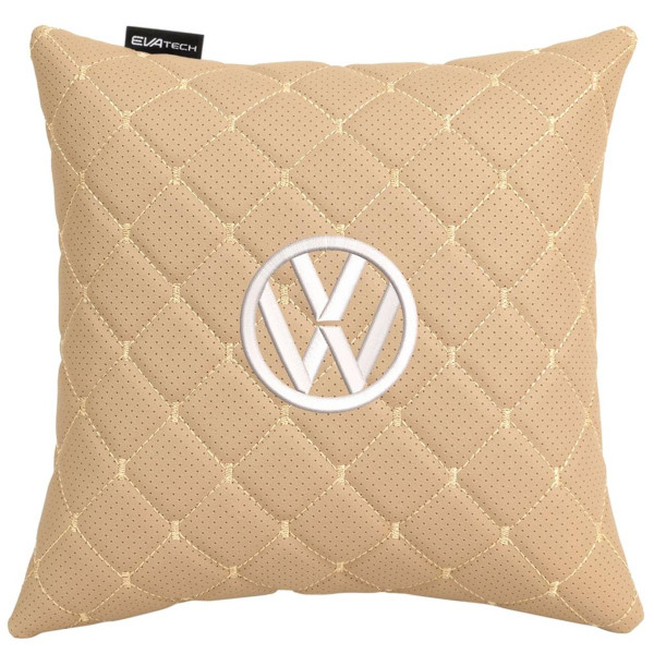 Фото - Автомобільна подушка EVAtech ECO Volkswagen бежева з бежевою ниткою (SPSCSIIV032)