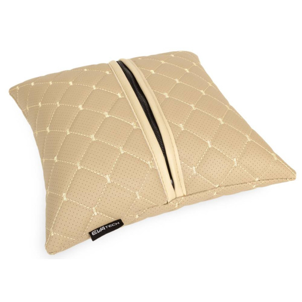 Фото - Автомобільна подушка EVAtech ECO Volkswagen бежева з бежевою ниткою (SPSCSIIV032)