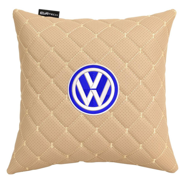 Фото - Автомобільна подушка EVAtech ECO Volkswagen бежева з бежевою ниткою (SPSCSIIV033)