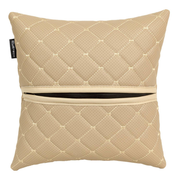 Фото - Автомобільна подушка EVAtech ECO Volkswagen бежева з бежевою ниткою (SPSCSIIV033)