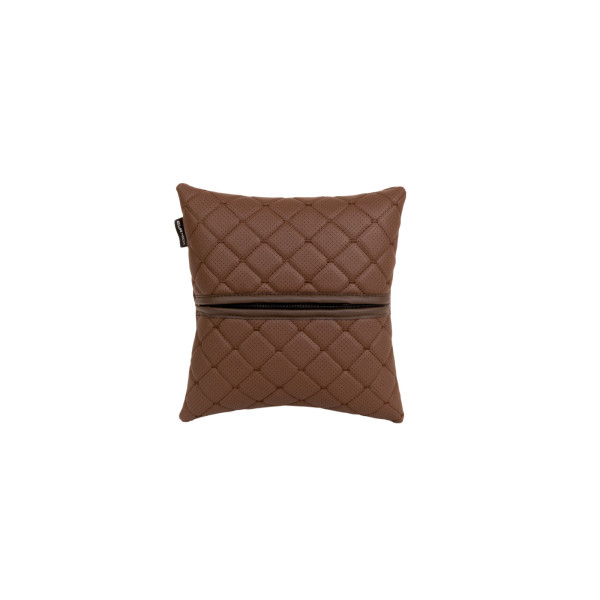 Фото - Автомобільна подушка EVAtech ECO Volkswagen коричнева з коричневою ниткою (SPSCSZZV032)