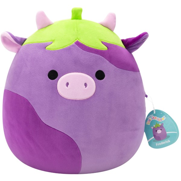 Фото - М'яка іграшка SQUISHMALLOWS КОРІВКА-БАКЛАЖАН ФРЕДЕРИК 30 см (SQCR07969)