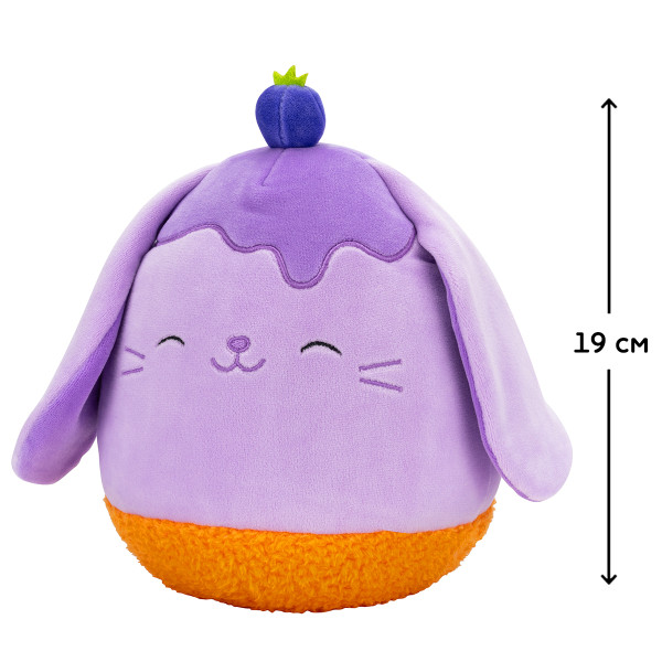 Фото - М'яка іграшка SQUISHMALLOWS ЧОРНИЧНИЙ КРОЛИК 19 см (SQER01208)