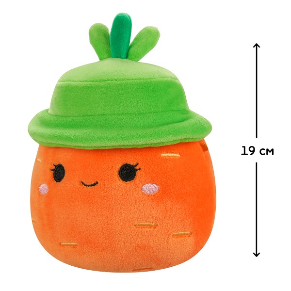 Фото - М'яка іграшка SQUISHMALLOWS МОРКВИНА КАРОЛІНА В КАПЕЛЮСІ 19 см (SQER01214)