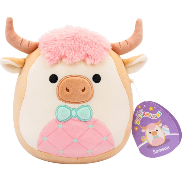 Фото - Мягкая игрушка животное SQUISHMALLOWS КОРОВКА САМСОН 19 см (SQER01229)