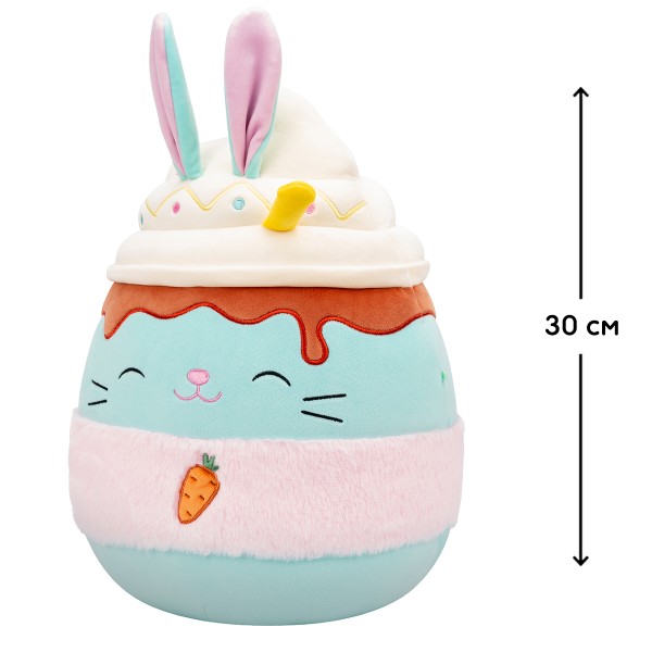 Фото - Мягкая игрушка животное SQUISHMALLOWS КРОЛИК БАТТЕНС 30 см (SQER01262)