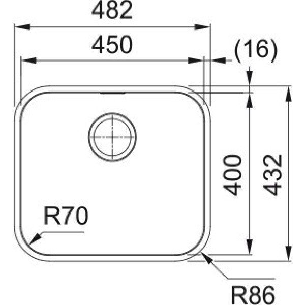 Фото - Мийка кухонна Franke Smart 480х450 мм SRX 110-45 (122.0739.592)