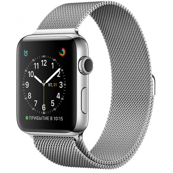 Фото - Смарт-часы Apple Watch Series 2  42mm Stainless Steel Case with Silver Milanese Loop  Model A1758 (ZKMNPU2FSA)