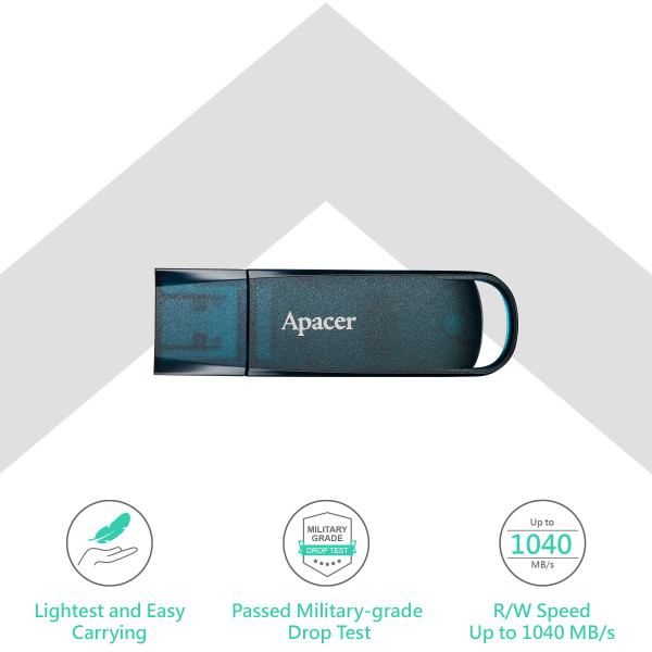 Фото - SSD-накопитель внешний Apacer AS711A 500GB USB 3.2 Gen.2 Blue (AP500GAS711AU-1)