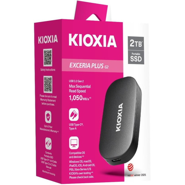 Фото - SSD-накопичувач зовнішній Kioxia SSD USB3.2 500GB (LXD20K500GG8)