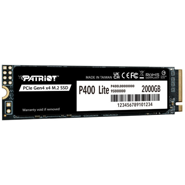 Фото - SSD-накопитель внутренний Patriot P410 2TB NVMe 2280 PCIe Gen4 x4 5000/4500 TLC (P410P2TBM28H)