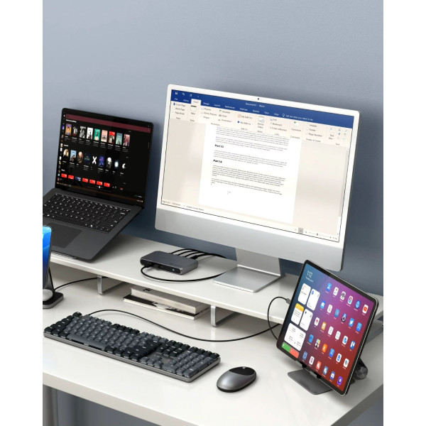 Фото - Клавиатура беспроводная Satechi SM3 Slim Mechanical Backlit Bluetooth Keyboard Dark (ST-KSM3DK-EN)