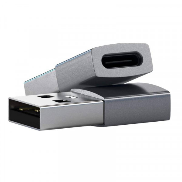 Фото - Перехідник Satechi Aluminum Type-A to Type-C Adapter Space Gray (ST-TAUCM)