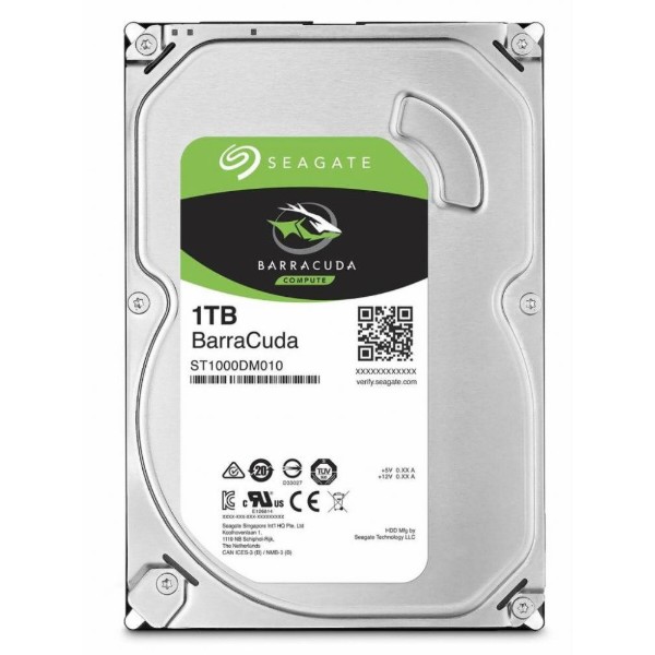 Жесткий диск внутренний Seagate BarraCuda HDD 1TB 7200rpm 64MB