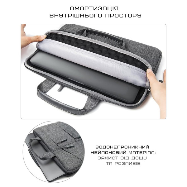 Фото - Сумка для ноутбуку Satechi Water-Resistant Laptop Carrying Case with Pockets 13" Gray (ST-LTB13)