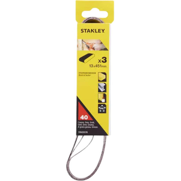 Фото - Стрічка шліфувальна Stanley FatMax 451х13 мм 3 шт. (STA33376)