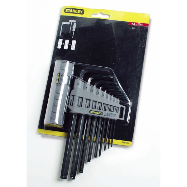 Фото - Набір шестигранних ключів Stanley Hex Grip 9 шт. (0-89-904)