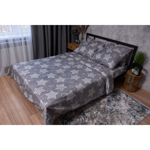 Фото - Комплект постільної білизни Moon&Star Мікросатин Premium Stardom 160х220 нав. 4х70х70 (MS-820002532)