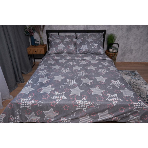 Фото - Комплект постільної білизни Moon&Star Мікросатин Premium Stardom 160х220 нав. 4х70х70 (MS-820002532)