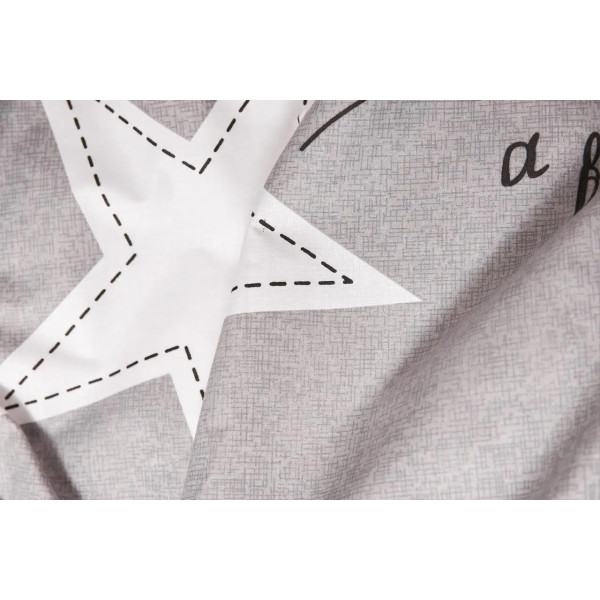 Фото - Підковдра полуторна євро Moon&Star Бязь Gold Люкс Gray Stars 160 x 220 см (MS-870000191)