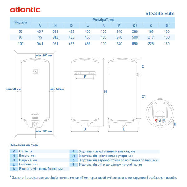 Фото - Водонагреватель Atlantic Steatite Elite VM 050 D400S-2-BC (1500W)