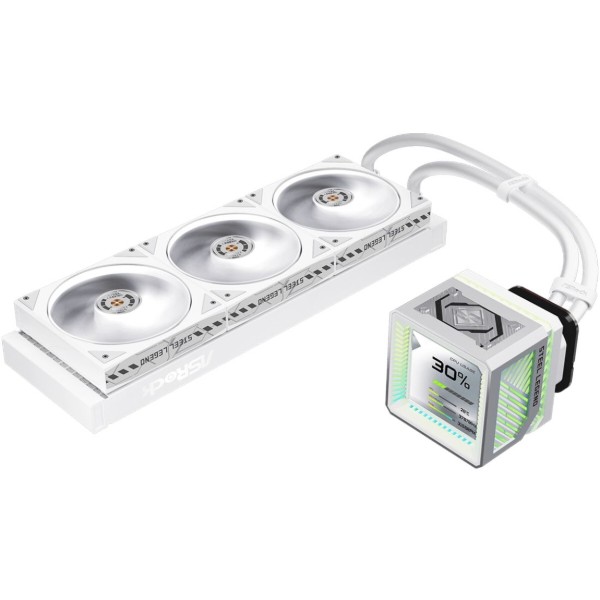 Фото - Водяная система охлаждения ASRock Steel Legend 360 LCD White