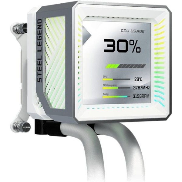 Фото - Водяная система охлаждения ASRock Steel Legend 360 LCD White