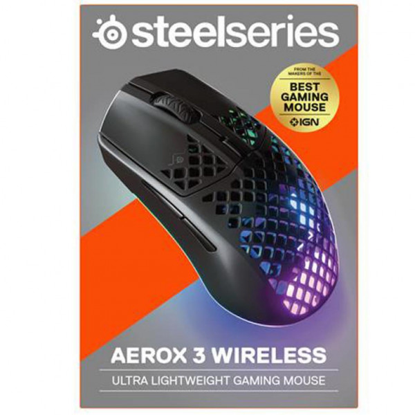 Фото - Миша бездротова ігрова SteelSeries Aerox 3 Wireless Black (62604)