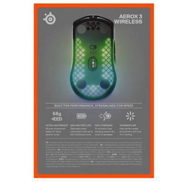 Фото - Миша бездротова ігрова SteelSeries Aerox 3 Wireless Black (62604)