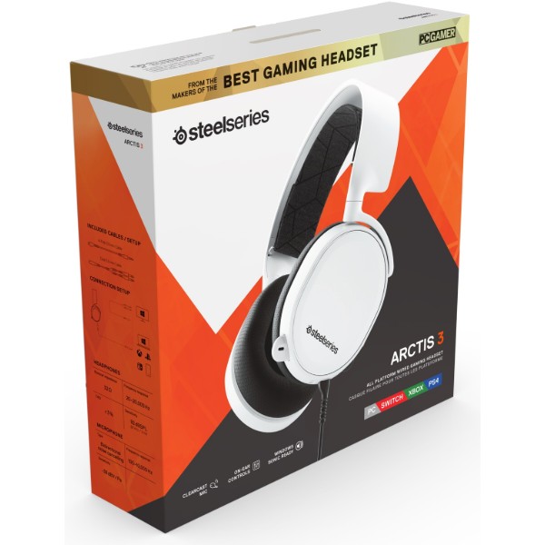 Фото - Гарнитура проводная игровая SteelSeries Arctis 3 White 2019 Edition (61506)