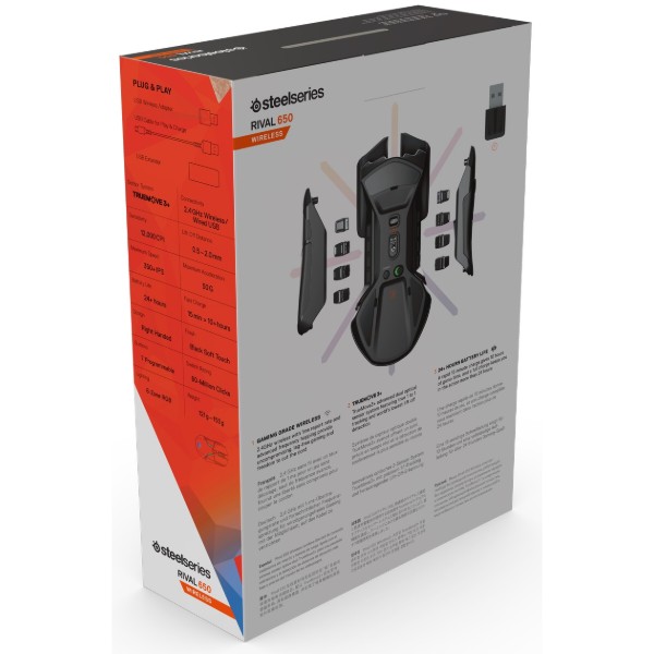 Фото - Мышь беспроводная игровая SteelSeries Rival 650 (62456)