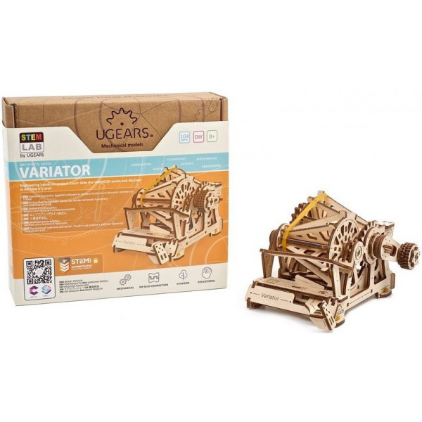 Фото - 3D пазлы Ugears Механическая STEM-модель «Вариатор» (70147)