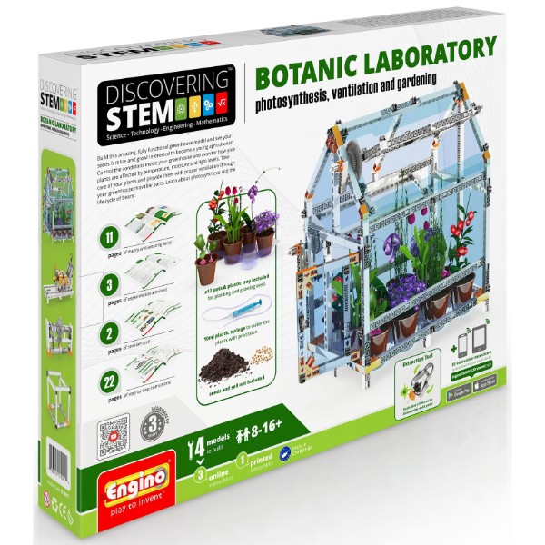 Фото - Пластиковый конструктор Engino Stem Ботаническая лаборатория (мини теплица) (STEM47)