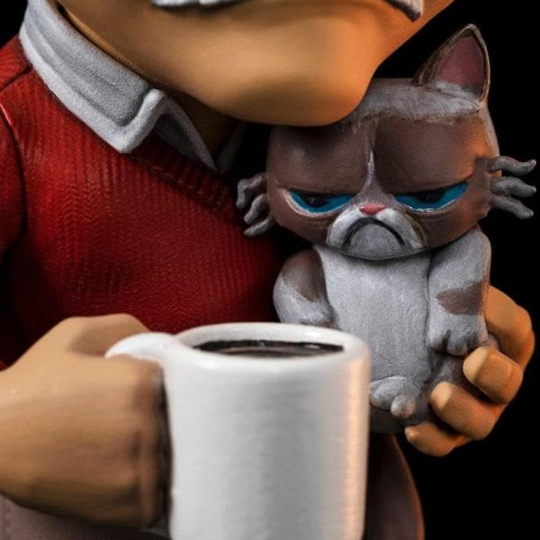 Фото - Колекційна фігурка Iron Studios MARVEL Stan Lee with Grumpy Cat - Pow! MiniCo 14 см (STNLEE71422-MC)