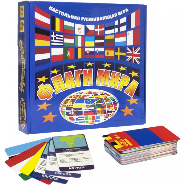 Фото - Настольная игра (3-4 года) Strateg Флаги мира рус. (709)