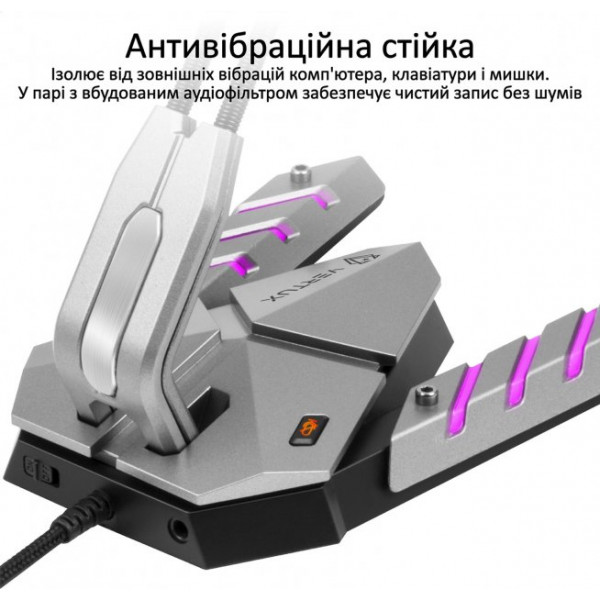Фото - Мікрофон до комп'ютера Vertux streamer-3.grey