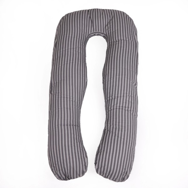 Фото - Подушка для будущих мам MirSon U-образная №5030 Color Line 17-0601 Stripe Gray 140x75x20 см (2200010969917)