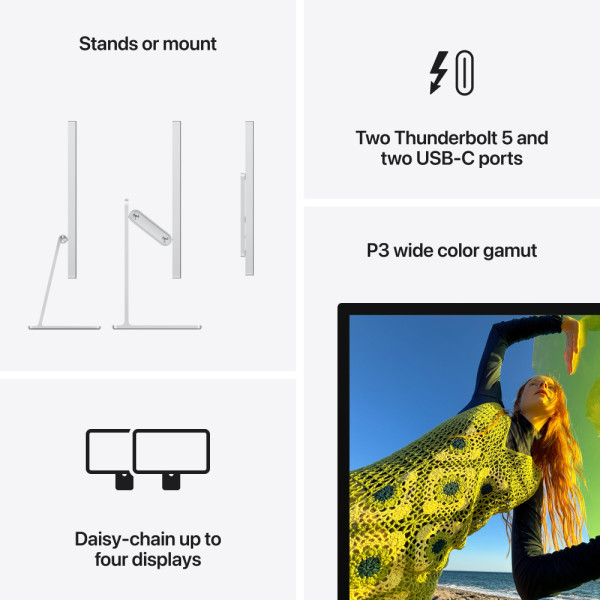 Фото - Монитор Apple Studio Display 27" 5K (MFEX4) Standard Glass - Tilt-Adjustable Stand