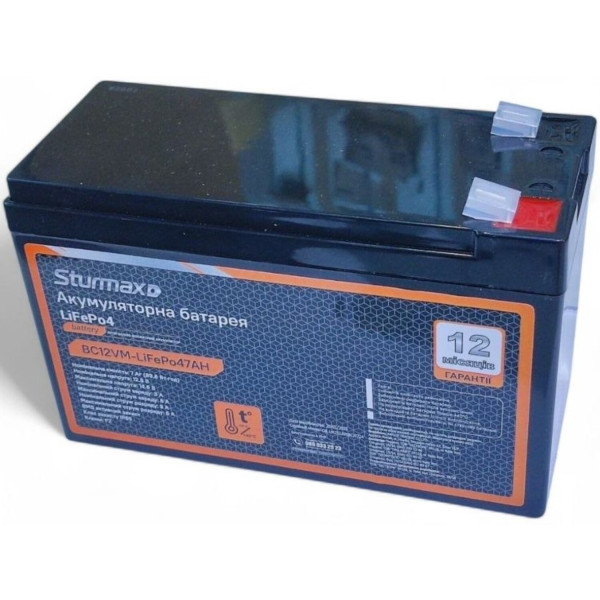Фото - Аккумулятор для ИБП Sturmax BC12VM-LiFePo47AH