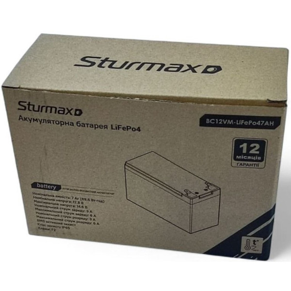 Фото - Аккумулятор для ИБП Sturmax BC12VM-LiFePo47AH