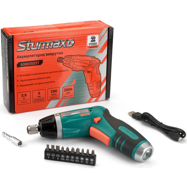 Фото - Аккумуляторная отвертка Sturmax ASM3503T