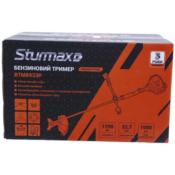 Фото - Мотокоса бензинова Sturmax BTM8933P