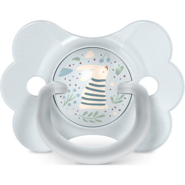 Фото - Симетрична пустушка Suavinex фізіологічна у формі метелика 0-6 міс Wonderland світло-блакитна з малюнком (309432)